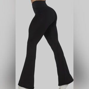 NWOT Sunzel Flare Leggings, Crossover Yoga Pants w/ Tummy Control,No Front Seam